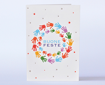 CARTONCINO GOFFRATO BIANCO CON STAMPA A COLORI
